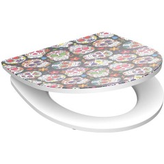 Duroplastové sedátko se zpomalovacím mechanismem HG SOFT-CLOSE CRAZY SKULL