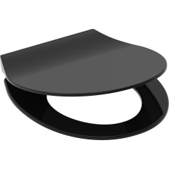 Duroplastové sedátko se zpomalovacím mechanismem SOFT-CLOSE SLIM BLACK (82710)