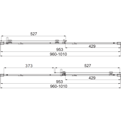 Sprchové dveře zasouvací Move D2 96-101