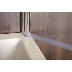 Vanová zástěna PURE V1 75x140 - jednodílná, čiré sklo
