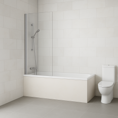 Vanová zástěna PURE V1 75x140 - jednodílná, čiré sklo