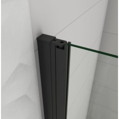 BLACK SAFIR WF1 90 Otočná WALK-IN zástěna 85,2–87,2 × 200 cm, čiré sklo
