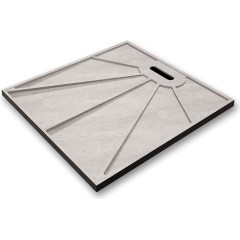 BLACK STAR sprchová vanička z litého mramoru, čtverec, 100x100x3