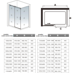 Čtvercový sprchový kout DIAMOND 100x100