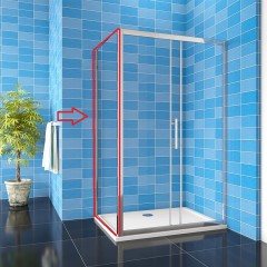 FORTE F1 90 pevná boční stěna do kombinace s dveřmi, 88-90 x 190