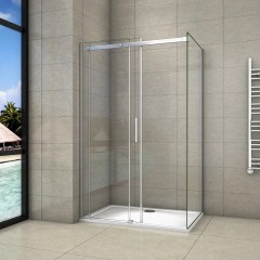 Obdélníkový sprchový kout HARMONY 160x90, L/P varianta včetně sprchové vaničky z litého mramoru