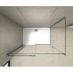 Obdélníkový sprchový kout HARMONY 160x90, L/P varianta včetně sprchové vaničky z litého mramoru