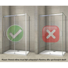 Obdélníkový sprchový kout HARMONY F2 150x80 L/P varianta včetně sprchové vaničky z litého mramoru