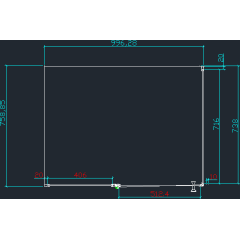 Obdélníkový sprchový kout MELODY B5 100x76 s jednokřídlými dveřmi s pevnou stěnou  