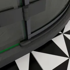 Čtvrtkruhový sprchový kout MELODY BLACK S2 90x90 cm s dvoukřídlými dveřmi, černý profil