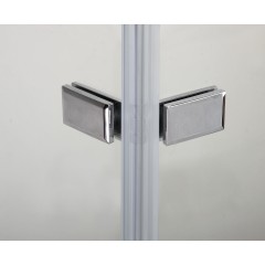 Čtvercový sprchový kout MELODY F5 100x100 s jednokřídlými dveřmi s pevnou stěnou včetně sprchové vaničky z litého mramoru