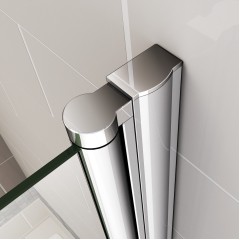 Vanová zástěna S1 STRIPE 80x140 - jednodílná sklopná, čiré sklo se vzorem