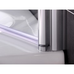 Vanová zástěna S1 STRIPE 80x140 - jednodílná sklopná, čiré sklo se vzorem