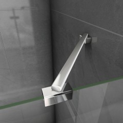 Vanová zástěna S3 CLEAR 100x140 - třídílná sklopná, čiré sklo