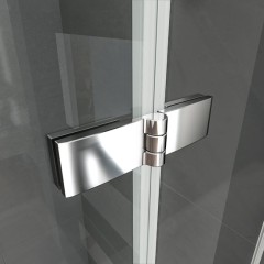 Vanová zástěna S3 CLEAR 100x140 - třídílná sklopná, čiré sklo