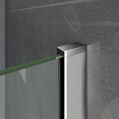 Vanová zástěna S3 CLEAR 100x140 - třídílná sklopná, čiré sklo