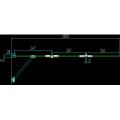 Vanová zástěna S3 CLEAR 100x140 - třídílná sklopná, čiré sklo