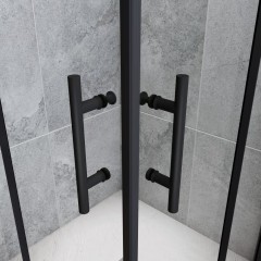 Sprchový kout SIMPLE BLACK 90x80 L/P varianta, rohový vstup