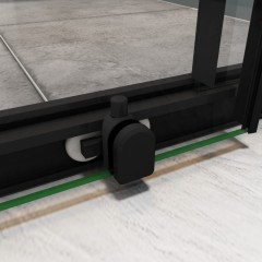 Sprchový kout SIMPLE BLACK 90x80 L/P varianta, rohový vstup