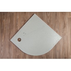 THOR Sprchová vanička z litého mramoru, čtvrtkruh, R550 80x80x3