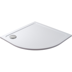 THOR Sprchová vanička z litého mramoru, čtvrtkruh, R550 90x90x3 - levý odpad