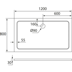 Třístěnný sprchový kout Flexi U3 80x120x80 L/P varianta včetně sprchové vaničky z litého mramoru