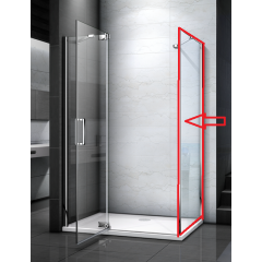 TIFANY F1 80 pevná boční stěna do kombinace s dveřmi, 78-80 x 200