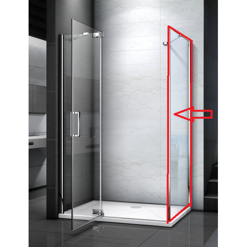 TIFANY F1 80 pevná boční stěna do kombinace s dveřmi, 78-80 x 200