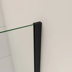 Pevná vanová zástěna V1 BLACK 70 × 140 cm – čiré sklo, černá, L/P varianta