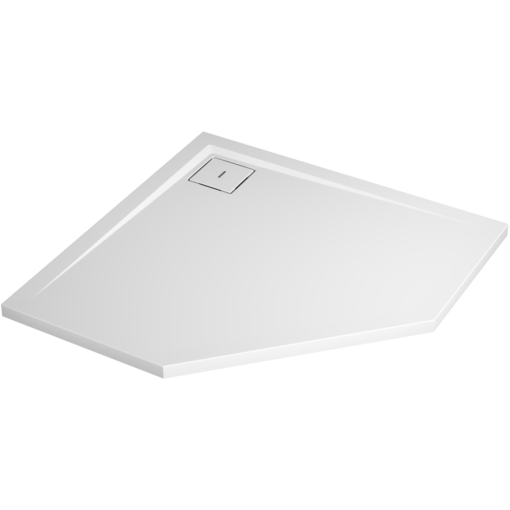 SanSwiss LIVADA SanSwiss sprchová vanička LIVADA z litého mramoru, pětiúhelník 90x90x3,5 cm, bílá W20563609004