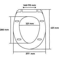 Záchodové sedátko se zpomalovacím mechanismem AWD Interior Boston 1126