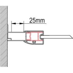 SanSwiss ACT1.04.1898 Rozšiřovací profil o 25 mm, výška 1898 mm, bílá ACT1189804