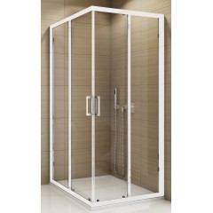 SanSwiss TOPAC 1000 04 07 Sprchový kout čtvercový 100×100 cm, bílá/sklo