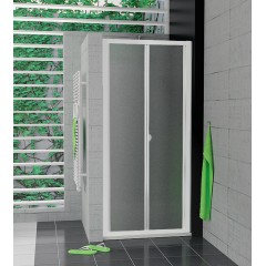 SanSwiss TOPK 0900 04 22 Zalamovací dveře 90 cm, bílá/durlux