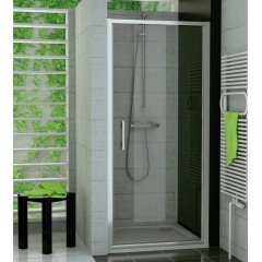 SanSwiss TOPP 0800 01 07 Jednokřídlé dveře 80 cm, matný elox/sklo