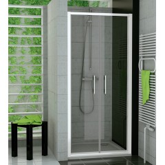 SanSwiss TOPP2 0700 04 07 Dvoukřídlé dveře 70 cm, bílá/sklo