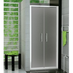 SanSwiss TOPP2 0800 04 22 Dvoukřídlé dveře 80 cm, bílá/durlux