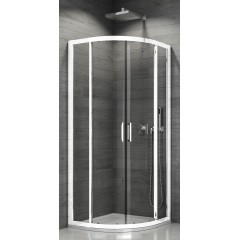 SanSwiss TOPR 50 080 04 07 Sprchový kout čtvrtkruhový 80×80 cm, bílá/sklo