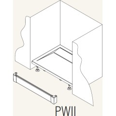 SanSwiss PWII 080 04 Přední panel hliníkový pro čtvercovou vaničku 80 cm - bílý