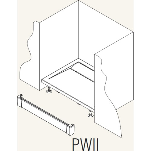 SanSwiss PWII 120 04 Přední panel hliníkový pro obdélníkovou vaničku 120 cm - bílý