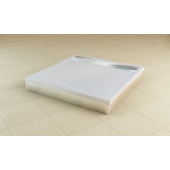 SanSwiss PWII 090 50 Přední panel hliníkový pro čtvercovou vaničku 90 cm - aluchrom