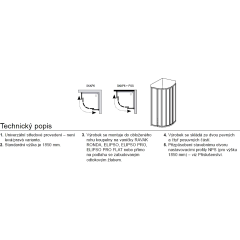 Ravak SKKP6-90 PEARL Sprchový kout čtvrtkruhový 90×90 cm bílý 3207010011