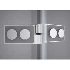 SanSwiss PUR2 080 10 07 Dvoukřídlé dveře 80 cm, chrom/sklo PUR2SM11007