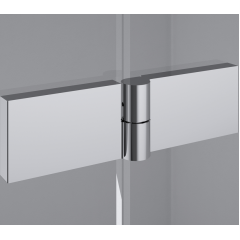SanSwiss PUR2 080 10 07 Dvoukřídlé dveře 80 cm, chrom/sklo PUR2SM11007