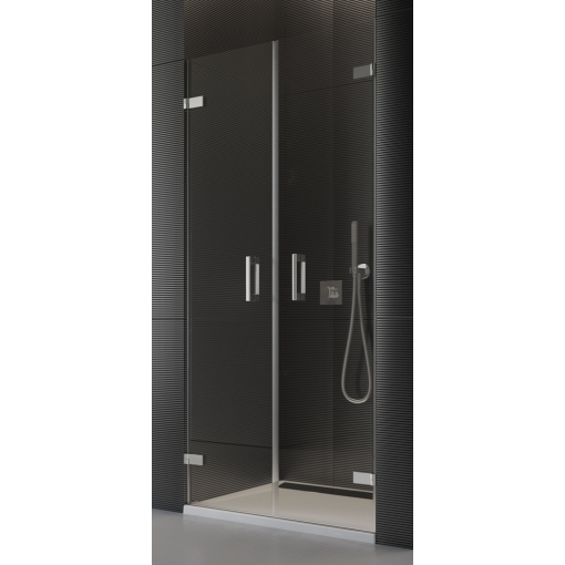 SanSwiss PUR2 080 10 07 Dvoukřídlé dveře 80 cm, chrom/sklo PUR2SM11007