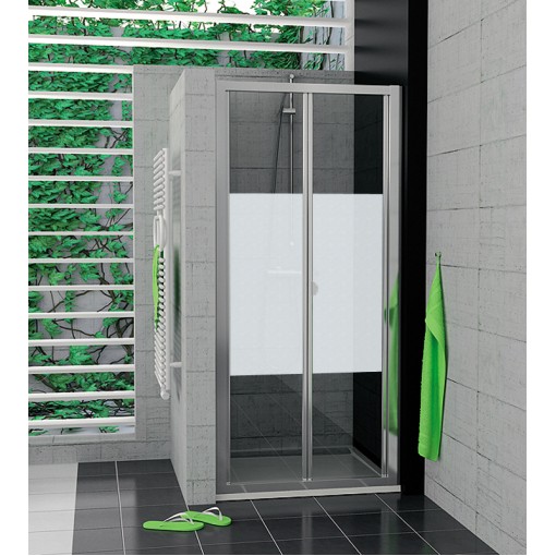 SanSwiss TOPK 0900 50 51 Zalamovací dveře 90 cm, aluchrom/linie