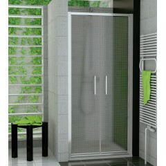 SanSwiss TOPP2 0900 01 30 Dvoukřídlé dveře 90 cm, matný elox/mastercarré