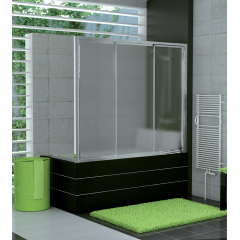 SanSwiss TOW3 D 1500 50 22 Vanové posuvné třídílné dveře, aluchrom/durlux