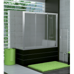 SanSwiss TOW3 D 1700 01 22 Vanové posuvné třídílné dveře, matný elox/durlux