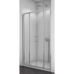 SanSwiss TOPS4 1600 01 07 Sprchové dveře dvoudílné 160 cm, matný elox/sklo